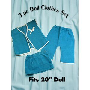 Vintage 1960s Doll Clothes 3 Pc Homemade Outfit 20" Doll Large Ideal Thumbelina